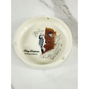 Ashtray Woodpecker Bird Downy Otagiri 5" Gibson Ceramic Japan Home Decor